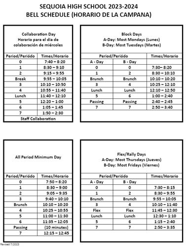 Bell Schedule 23.24