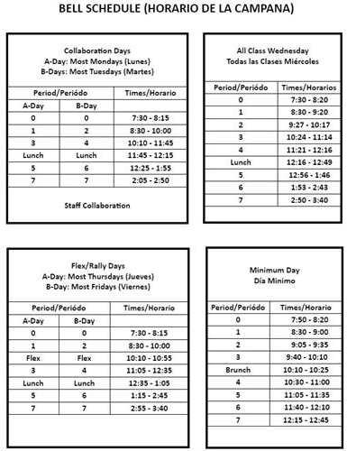 Sequoia High School - Bell Schedule